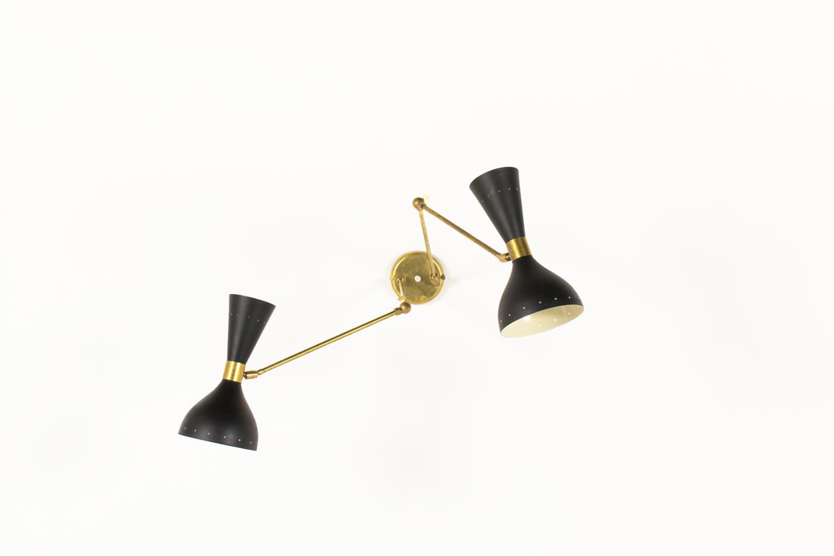 Petite Lampe Laiton, Applique Articulée