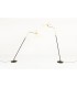 Floor lamps black metal brass and paper lampshade by monix 1950 set of 2