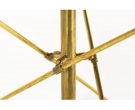 Chandelier in brass 3 lights black diffusers Italian contemporary design