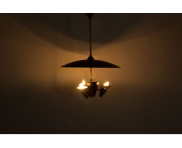 Ceiling lamp brass and black metal contemporary design Italia