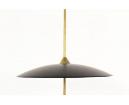 Ceiling lamp brass and black metal contemporary design Italia