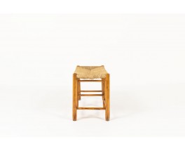 2 seat bench solid pine and natural straw 1950