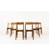 Pierre Gauthier Delaye chairs in pine model Grain de Café 1960 set of 6