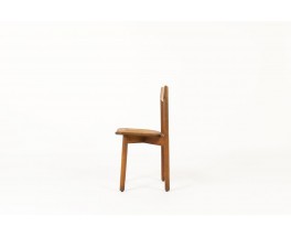 Chaises Pierre Gautier Delaye en pin modèle Grain de Café 1960 set de 6