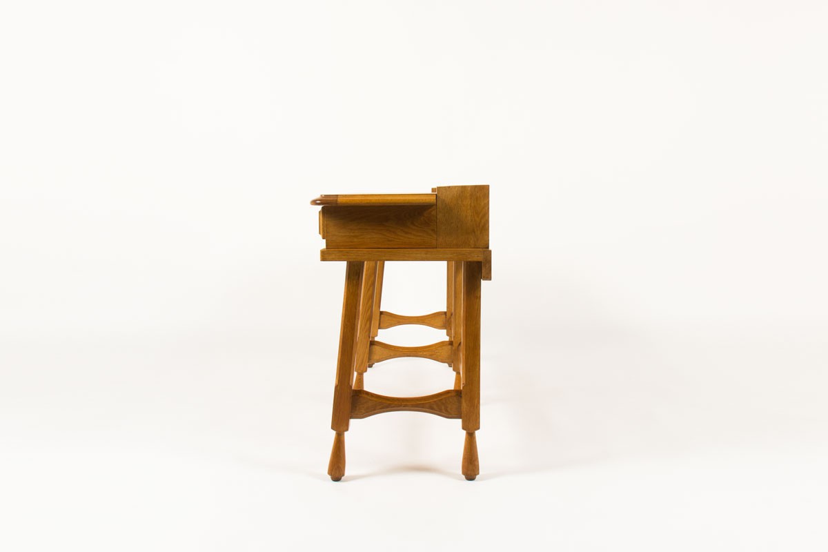 Guillerme et chambron console table solid oak end brass produced by Votre Maison