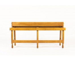 Guillerme et chambron console table solid oak end brass produced by Votre Maison