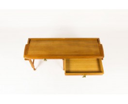 Guillerme et chambron console table solid oak end brass produced by Votre Maison