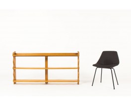 Guillerme and Chambron shelving unit in oak edition Votre Maison 1950