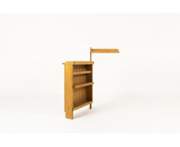 Console table Guillerme and Chambron in solid oak and green ceramic edited by Votre Maison 1950