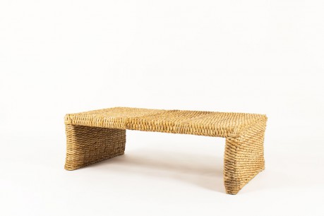 Rectangulaire coffee table in large natural rope 1950