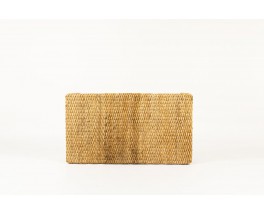 Rectangulaire coffee table in large natural rope 1950