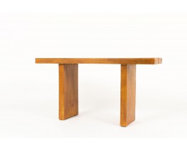 Console in sold elm brutalist design 1950