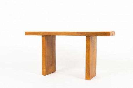 Console in sold elm brutalist design 1950