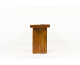 Console in sold elm brutalist design 1950