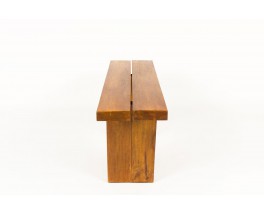 Console in sold elm brutalist design 1950