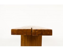 Console in sold elm brutalist design 1950