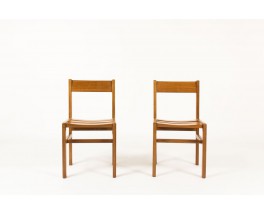 Chaises André Sornay en acajou 1960 set de 2