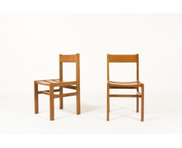 Chaises André Sornay en acajou 1960 set de 2