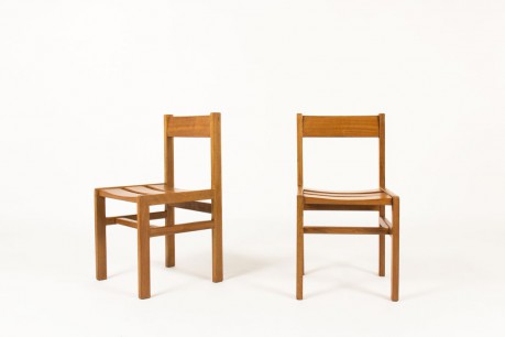 Andre Sornay chairs in mahogany 1960 set of 2