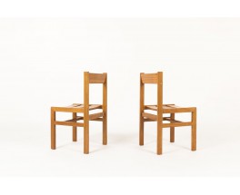 Chaises André Sornay en acajou 1960 set de 2