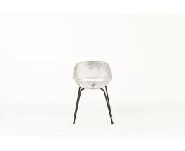 Pierre Guariche chairs model Tulip in aluminum edition Steiner 1950 set of 6