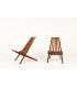Fauteuils pliants en acajou design scandinave 1970 set de 2