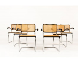 Marcel Breuer armchairs model Cesca B64 edition Thonet set of 6