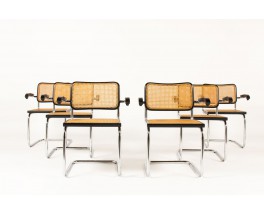 Fauteuils Marcel Breuer modèle Cesca B64 édition Thonet set de 6