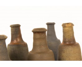 Vases bottle-shaped in a stone 1950 set of 7