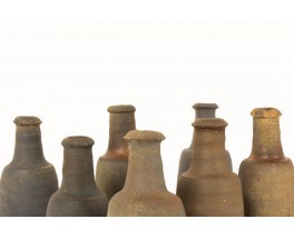 Vases bottle-shaped in a stone 1950 set of 7