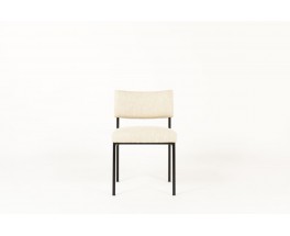 Chaises Joseph André Motte modèle 764 lin beige édition Steiner 1950 set de 8