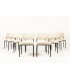 Joseph Andre Motte chairs model 764 beige linen edition Steiner 1950 set of 8