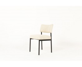 Chaises Joseph André Motte modèle 764 lin beige édition Steiner 1950 set de 8