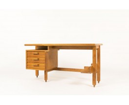 Guillerme and Chambron desk in oak edition Votre Maison 1960