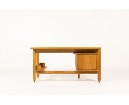 Guillerme and Chambron desk in oak edition Votre Maison 1960