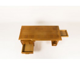 Guillerme and Chambron desk in oak edition Votre Maison 1960