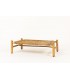 Adrien Audoux and Frida Minet coffee table in straw and natural wood edition Vibo 1950