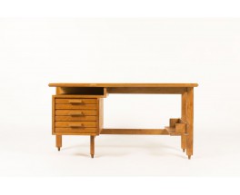 Guillerme and Chambron desk in oak edition Votre Maison 1960