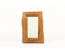 Rectangular mirror walnut frame 1950