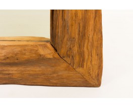 Rectangular mirror walnut frame 1950