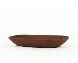 Oval dish large model in teak Scandinavian design 1950