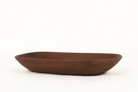 Plat ovale en teck grand modèle design scandinave 1950