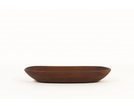 Plat ovale en teck grand modèle design scandinave 1950