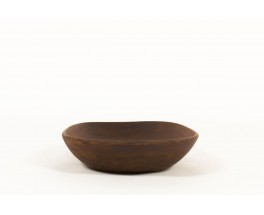 Oval dish large model in teak Scandinavian design 1950