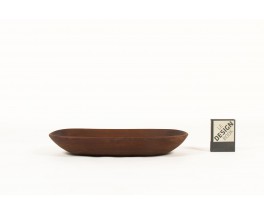 Oval dish large model in teak Scandinavian design 1950