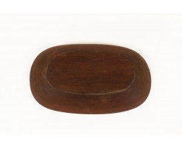 Oval dish large model in teak Scandinavian design 1950