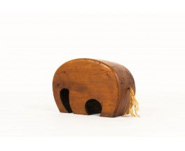 Stool model Elephant in stained pine Danish design 1950