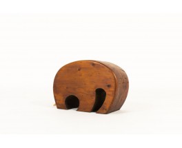 Stool model Elephant in stained pine Danish design 1950