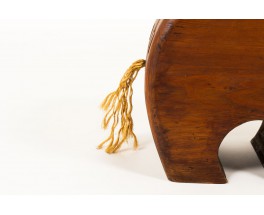 Tabouret modèle éléphant en pin teinté design danois 1950