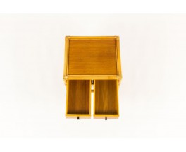 Chevets en bambou et acajou 1950 set de 2